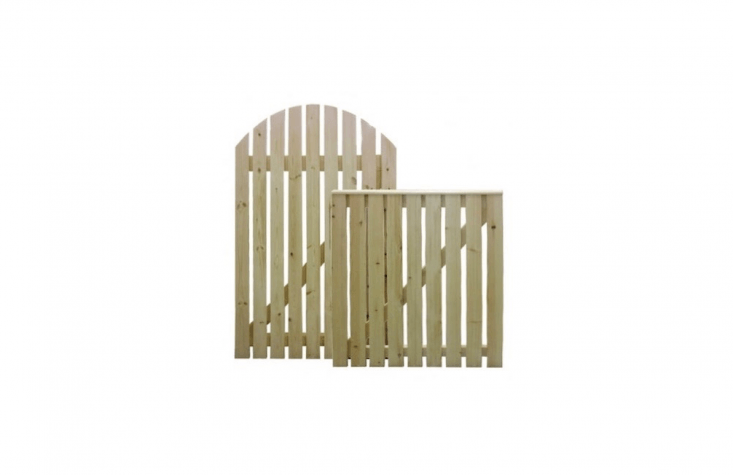 A Pine Wood Picket Gate with either a straight or rounded arch top is available in three off-the-shelf sizes for from £49.99 to £79.99 from Maxwell\2\17;s.