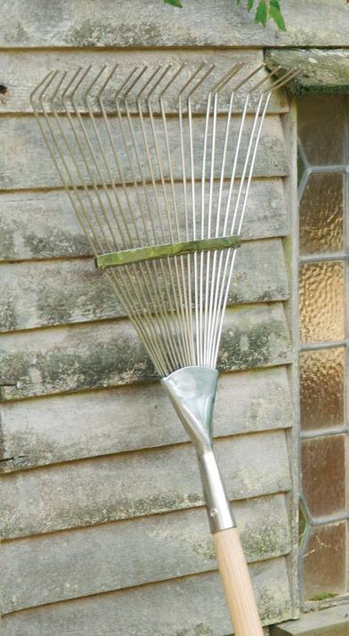 Garden Rake Steel Hardened Heavy-Duty for Hay Leaves Lawn Pebbles Removal  Tool