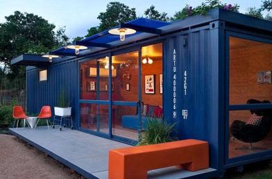 Shipping Container Homes & Buildings: Small and Cozy Shipping Container  Homes with Rooftop Deck, Texas