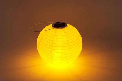 Yellow Battery Operated Camping Lantern For Hanging On Trees