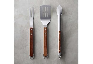 Williams Sonoma Walnut Grill Tool, Set of 3, Grill Tools