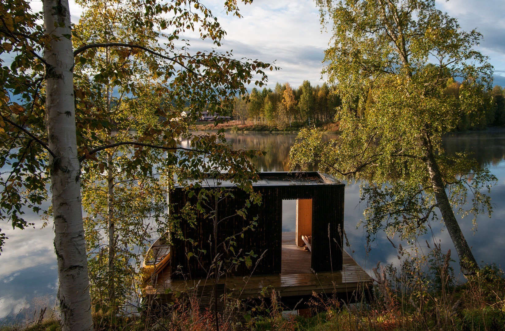 Outbuilding of the Week: A Floating Sauna on a Swedish Shore - Gardenista