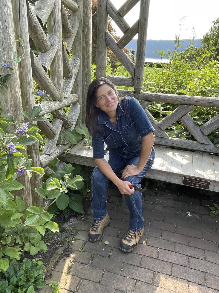 Wave Hill&#8217;s director of horticulture, Cathy Deutsch. Photograph by Hillarie O’Toole.