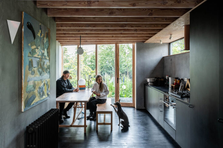 See the results when two artists put their creative hats on for their kitchen remodel. Photograph courtesy of The Modern House, from ‘Resourcefulness as a Design Principle’: A One-of-a-Kind Remodel by Two Artists on a Budget.