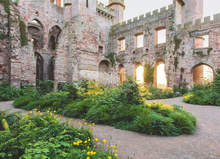 Dan Pearson was tasked with creating a garden amongst the ruins of Lowther Castle, which are part of a \130 acre estate in Penrith, Cumbria. Photograph by Claire Takacs, from The English Gardener&#8\2\17;s Garden.