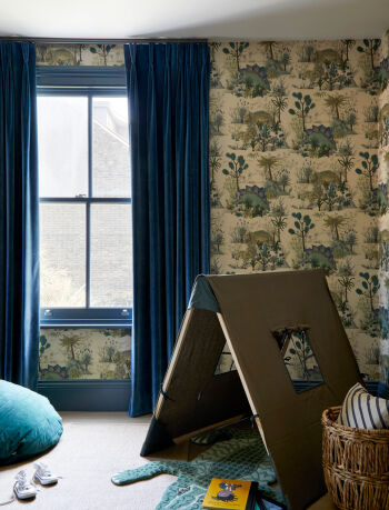 Kids interior designer House of Hackney Dinosaur wallpaper by Born & Bred Studio