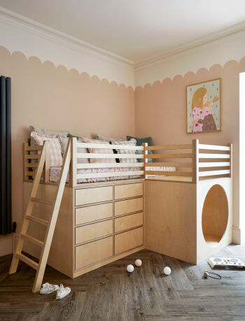 Kids interior designer bespoke kids storage bed byBorn & Bred Studio