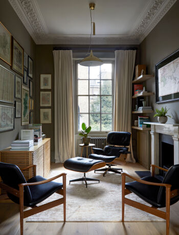 Library snug room in Born & Bred Studios South Kensington Project