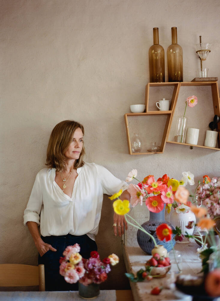 Gabriela, in her floral studio.