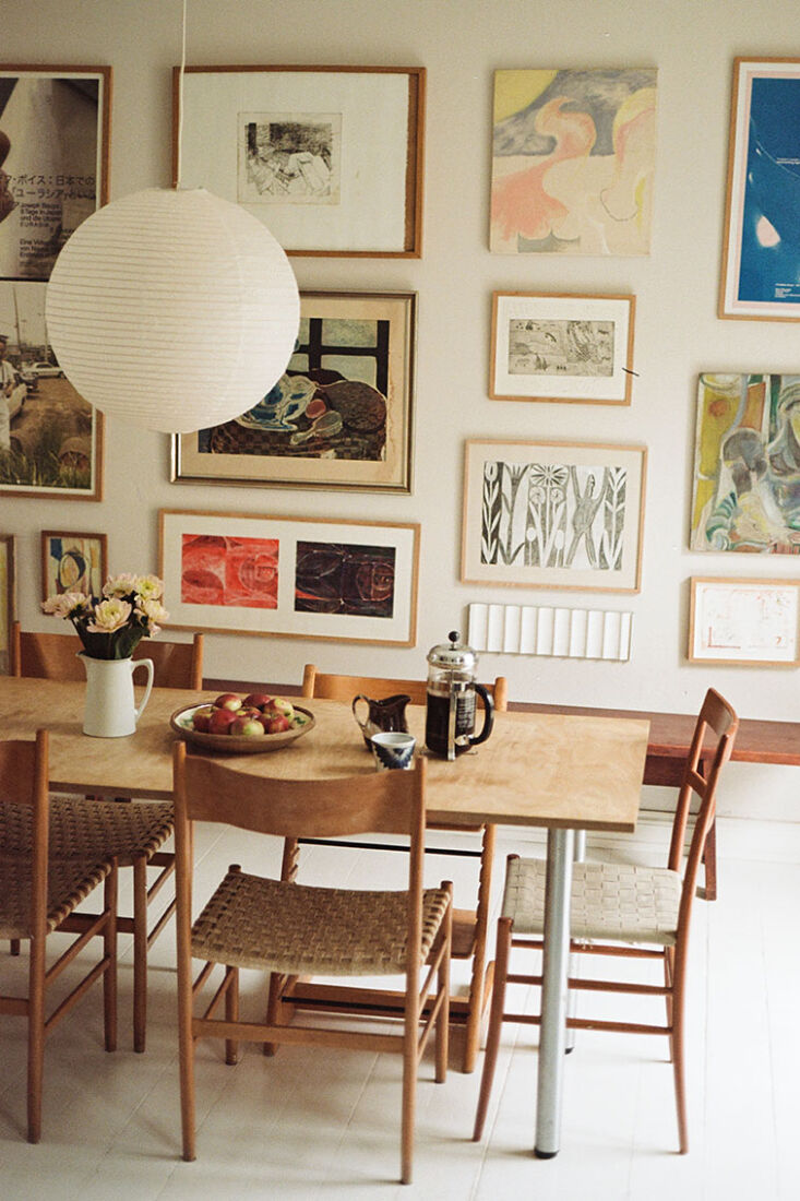 The chic and art-filled apartment of Rose Hermansen. Photograph by Rasmus Weng Karlsen, from Down-Home in Denmark: Designer Rose Hermansen’s Copenhagen Family Apartment.