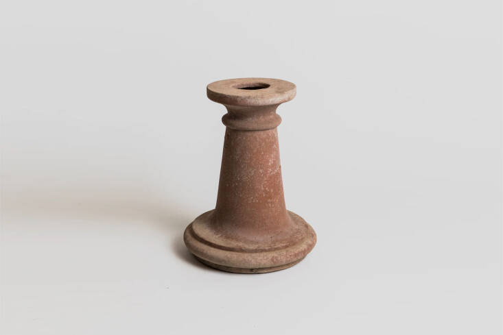 The vintage Colonna Verrocchio Piedestal in terracotta is made in Italy; \$\27\1.66 at Cigale & Fourmi.