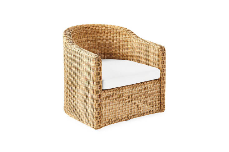 The Serena & Lily Tofino Swivel Chair in Light Dune is \$\2,498.