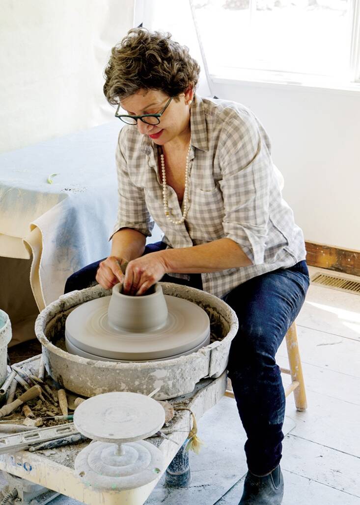 At work in her airy studio. Photograph by Paul Lowe.