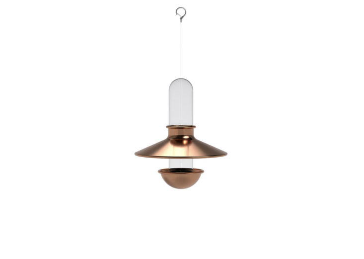 Another minimalist and elegant design from Eva Solo, the Copper Bird Feeder in copper is \$\145 at MoMA Design Store.