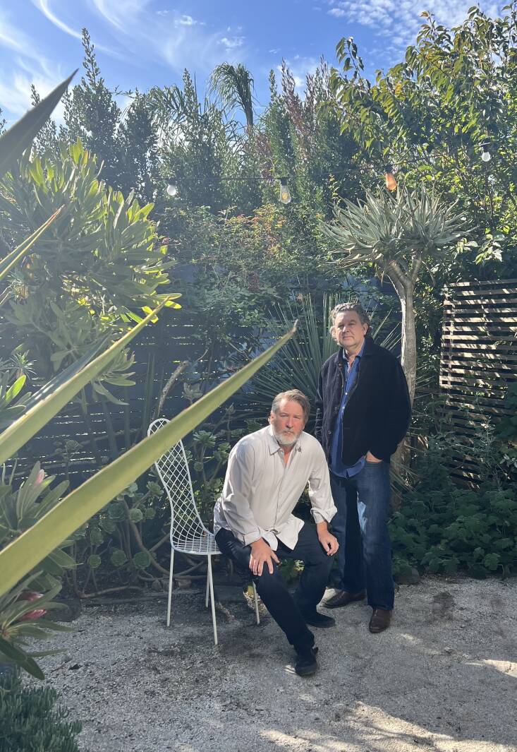 Roderick and James (right) in their own San Francisco garden. Photograph by Duff Wyllie.