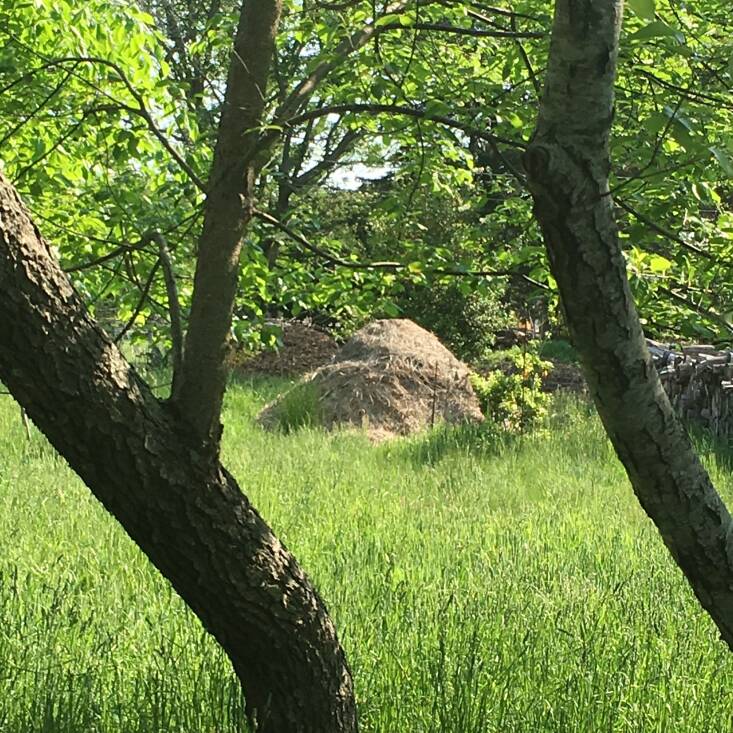 Haystacks at Marshouse, Edwina von Gal’s house and garden in Springs, NY. Photograph courtesy of Perfect Earth Project.